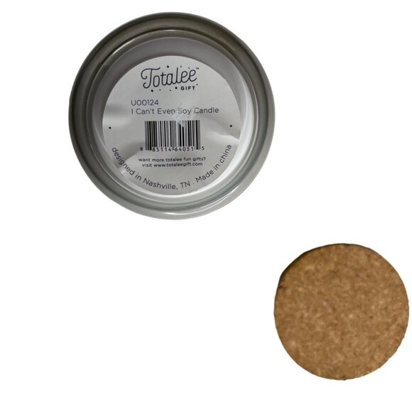 Totalee I Cant Even Soy Candle With Cork Lid Fresh Gossip Light Floral Scent - Picture 4 of 4
